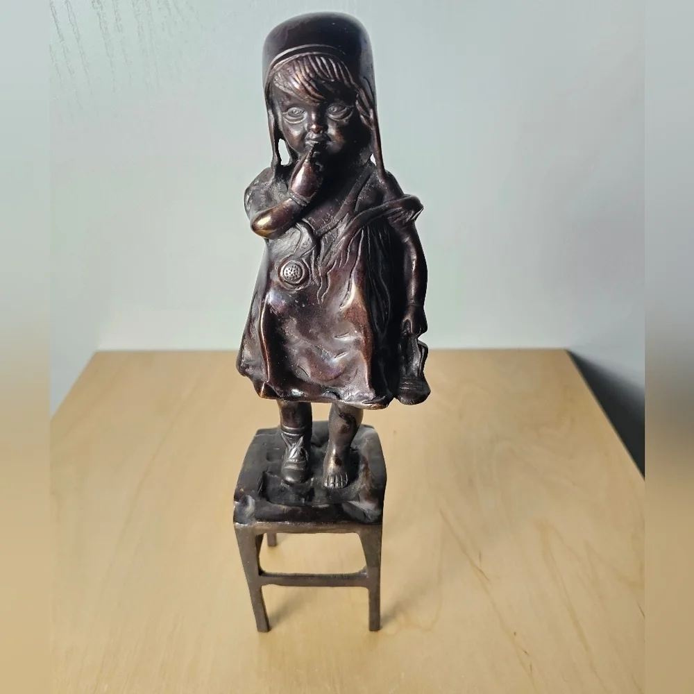 Bronze Reproduction of Juan Clara's Girl on a Stool
